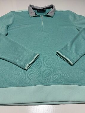 Under Armour Men's Golf Quarter Zip Coldgear Sweater Size Large Teal Blue